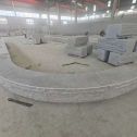 嘉峪关 芝麻白异形坐凳，自然面光面弧形加工