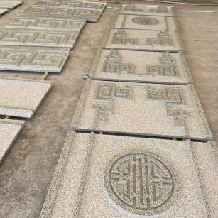 嘉峪关 白麻花岗岩外墙立面雕刻板