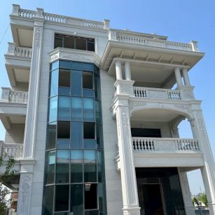 嘉峪关 白麻花岗岩别墅外墙干挂效果展示