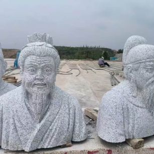 嘉峪关 白麻花岗岩石材人物立体雕刻