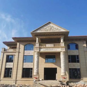 嘉峪关 黄金麻花岗岩别墅外墙干挂