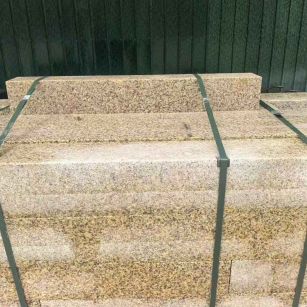 嘉峪关 黄金麻花岗岩石材机切面栏杆料半成品