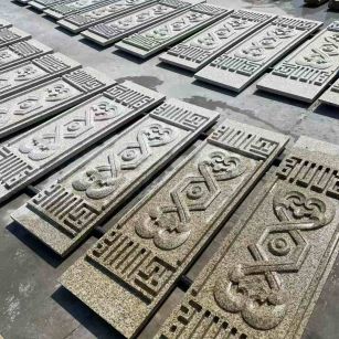 嘉峪关 黄金麻花岗岩外墙雕刻板