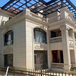 嘉峪关 黄金麻花岗岩荔枝面别墅外墙干挂