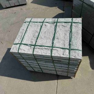 嘉峪关 白麻花岗岩石材自然面蘑菇石成品