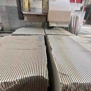 嘉峪关 车间生产日常，黄金麻白麻花岗岩