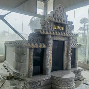 嘉峪关 芝麻白墓碑效果展示图