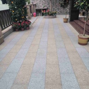 嘉峪关 黄金麻白麻荔枝面庭院铺装展示