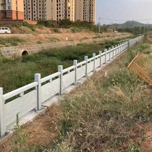 嘉峪关 白麻河道栏杆效果展示图