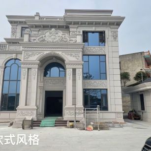 嘉峪关 白麻花岗岩别墅外墙干挂