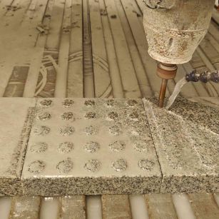 嘉峪关 芝麻白花岗岩石材盲人石、盲道石、盲点石