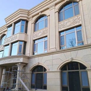 嘉峪关 黄金麻花岗岩别墅外墙干挂