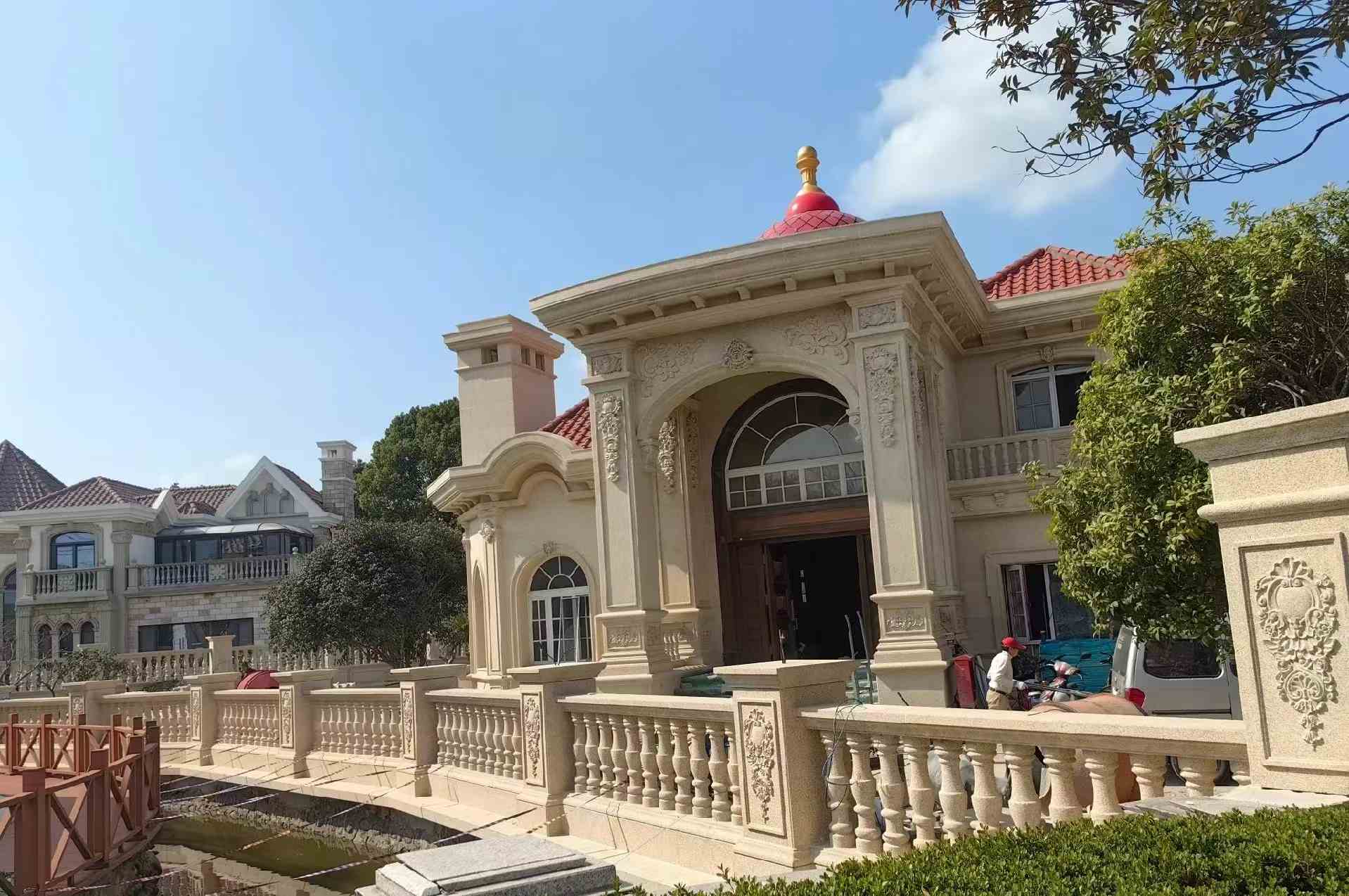 嘉峪关 黄金麻花岗岩欧式别墅