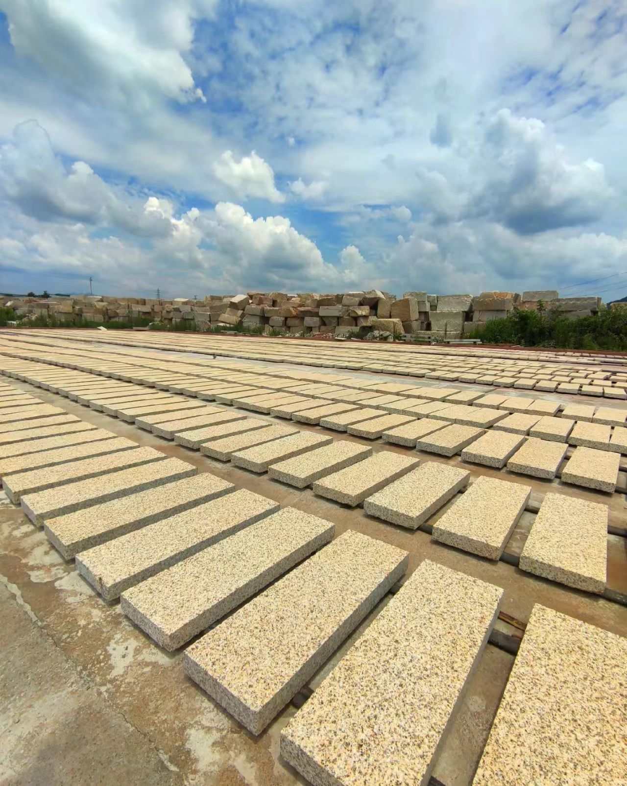 嘉峪关 黄金麻花岗岩荔枝面地铺石防护中