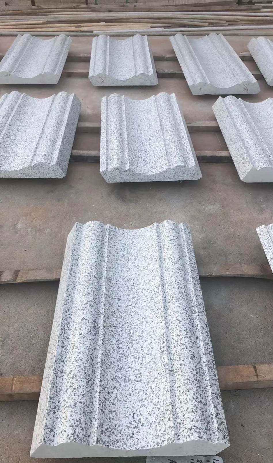 嘉峪关 白麻花岗岩光面别墅线条