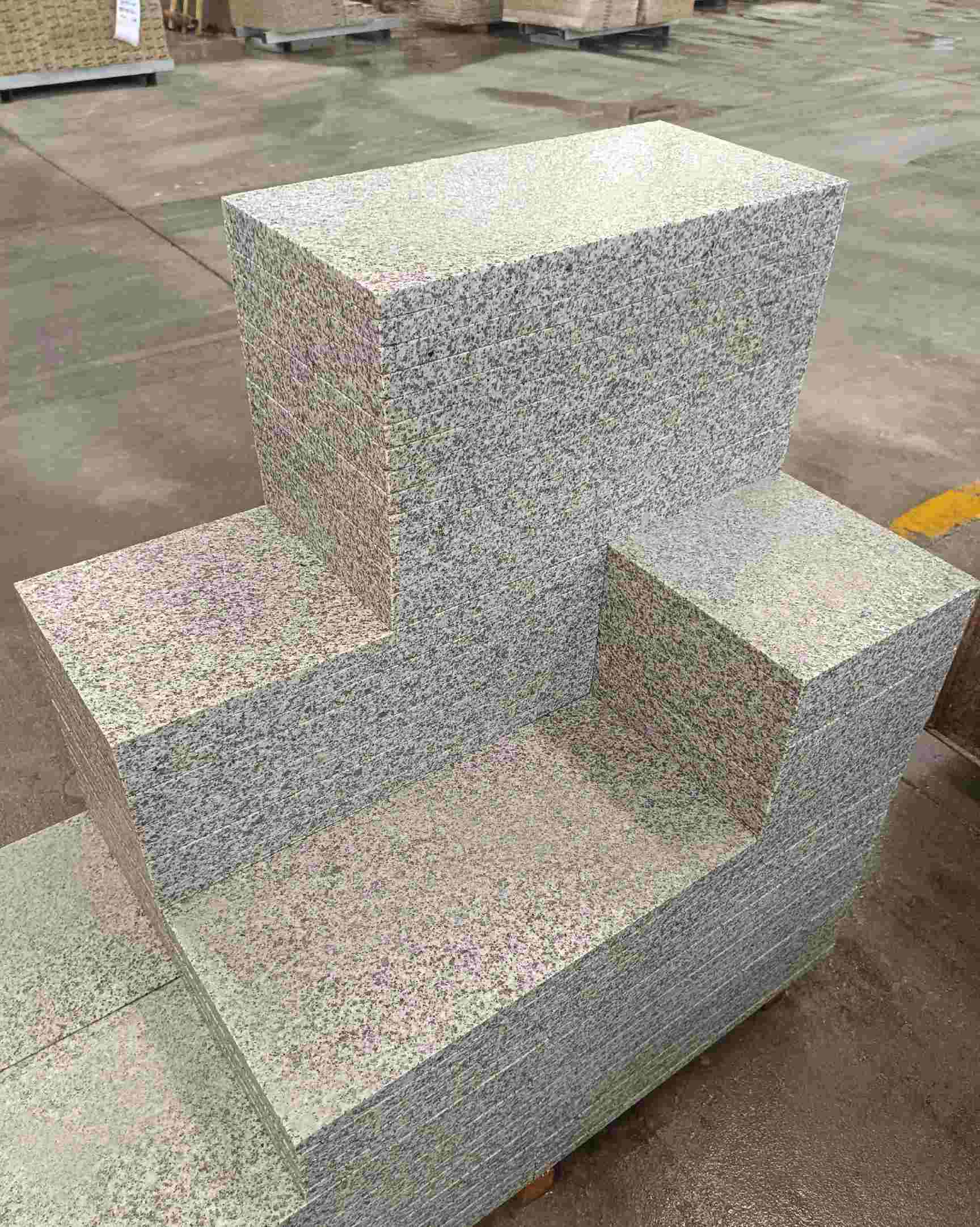 嘉峪关 白麻花岗岩荔枝面地铺石