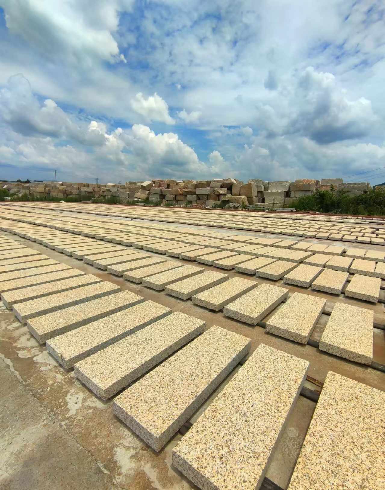 嘉峪关 黄金麻荔枝面花岗岩石材地铺石防护中
