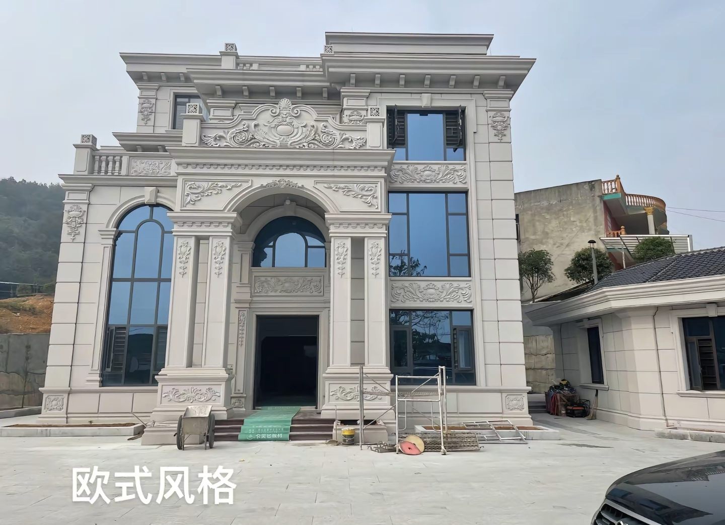 嘉峪关 白麻花岗岩别墅外墙干挂