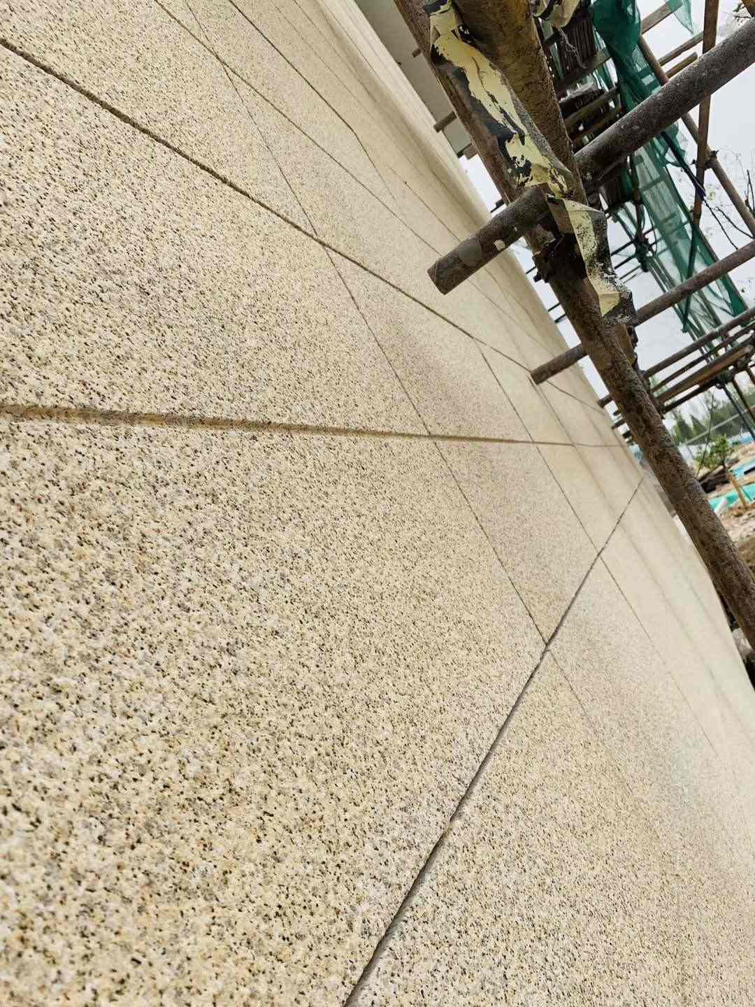 嘉峪关 黄金麻花岗岩荔枝面外墙干挂石材效果示例